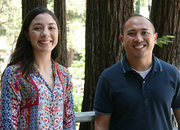 photo of graduate students Stefany Rubio and Carlo Parico