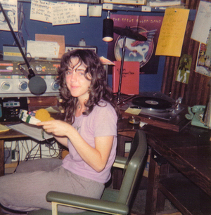 photo of Denise Gallant at KZSC in 1977